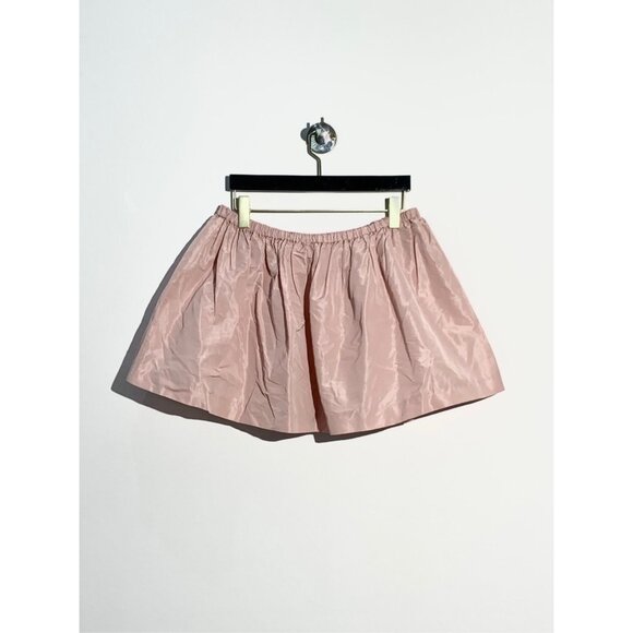 Miu Miu Ladies Pleated Elastic A-Line Skirt Pink Size 42 Made In Italy - Picture 2 of 6